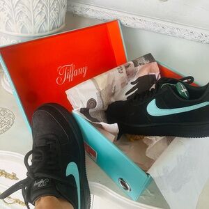 Tiffany & Co. Black and Aqua Sneakers